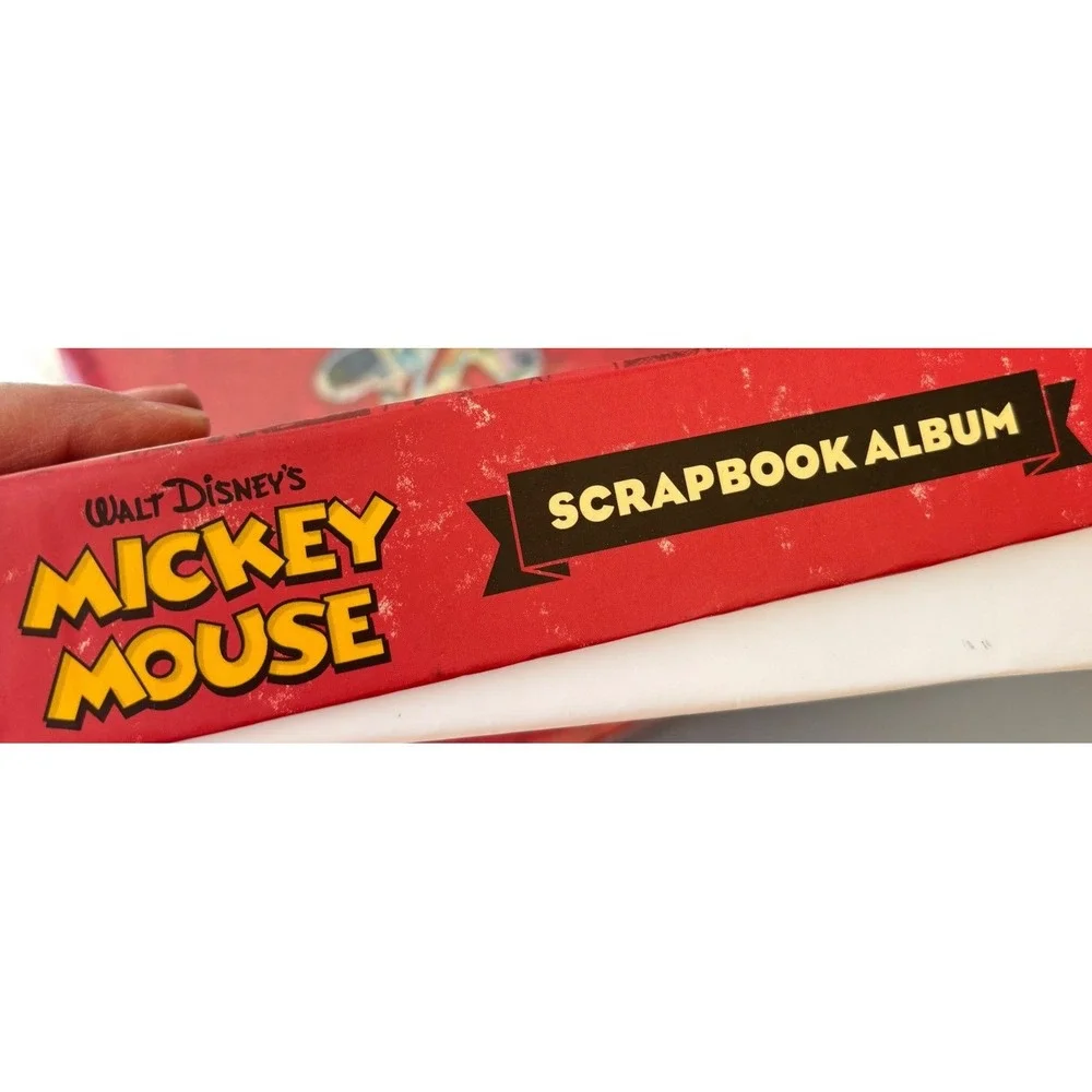 Disney Mickey Mouse 8x8 Scrapbook Album‎ Red Comic Strip SandyLion New Sealed